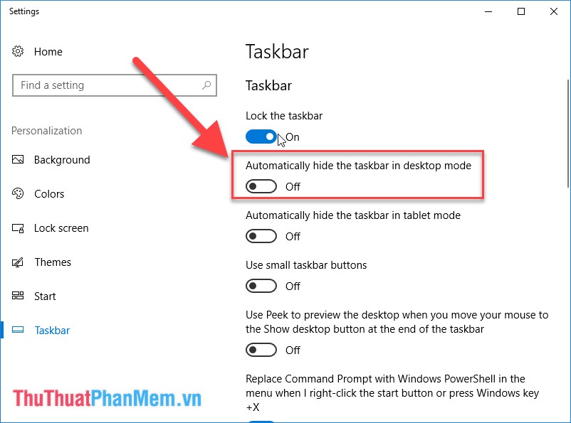 How to hide and show the Taskbar on Windows 10 Picture 6