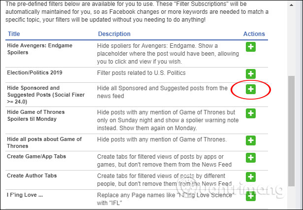 How to hide Facebook ads, neatly interface with Social Fixer Picture 10