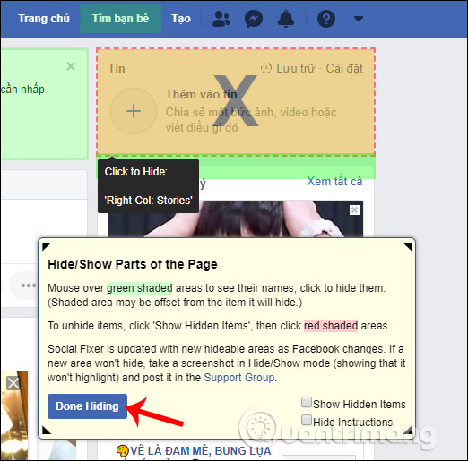 How to hide Facebook ads, neatly interface with Social Fixer Picture 5