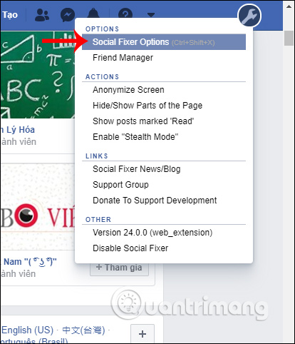 How to hide Facebook ads, neatly interface with Social Fixer Picture 8