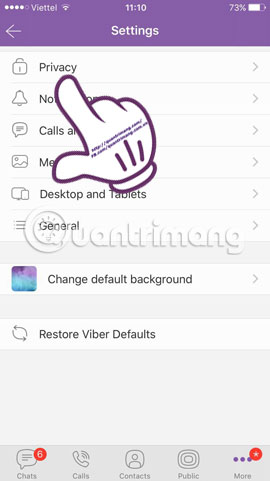 How to hide, hide the chat content, chat on Viber Picture 14