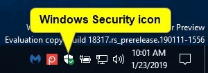 How to hide or show Windows Security icon on Taskbar Windows 10 Picture 2