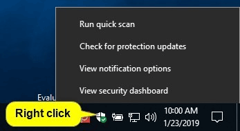 How to hide or show Windows Security icon on Taskbar Windows 10 Picture 3