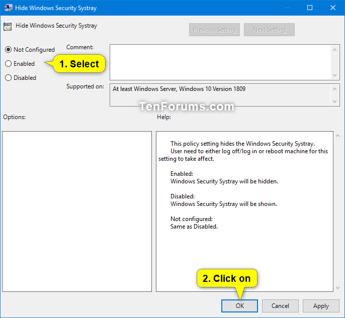 How to hide or show Windows Security icon on Taskbar Windows 10 Picture 8