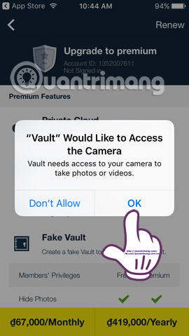 How to hide photos, videos, personal data on iPhone / iPad? Picture 5
