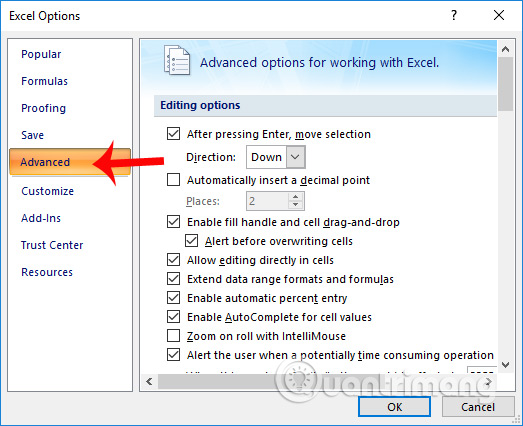 How to hide, show notes in tables on Excel Picture 5