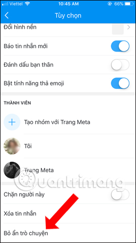 How to hide Zalo messages on iOS and review messages Zalo has hidden Picture 9