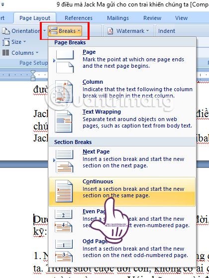 how to rotate page in word perfect