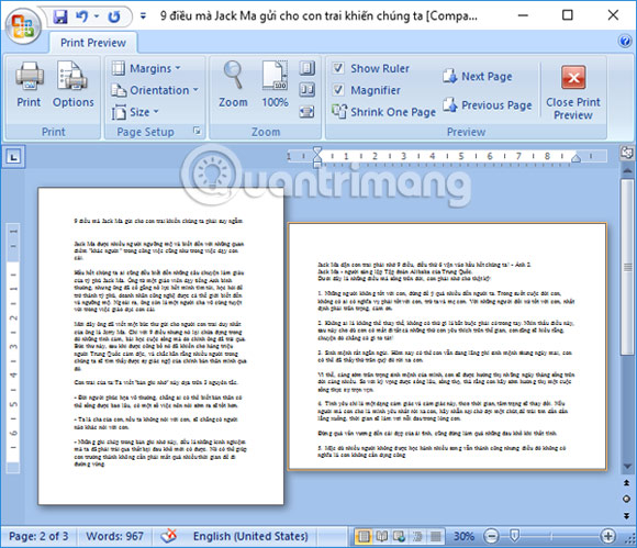 how to rotate page in word fir printing