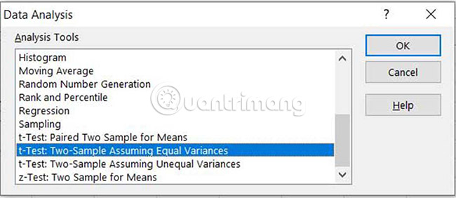 How to implement T-Test in Excel Picture 7