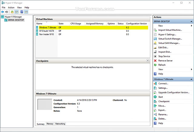 windows 10 hyper-v import virtual machine not found