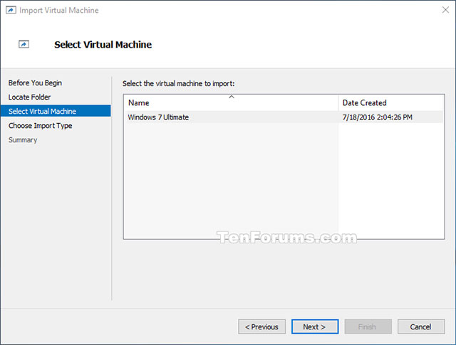 How to import Hyper-V virtual machines in Windows 10 Picture 4