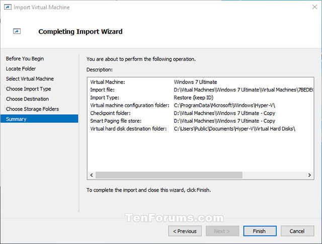How to import Hyper-V virtual machines in Windows 10 Picture 9