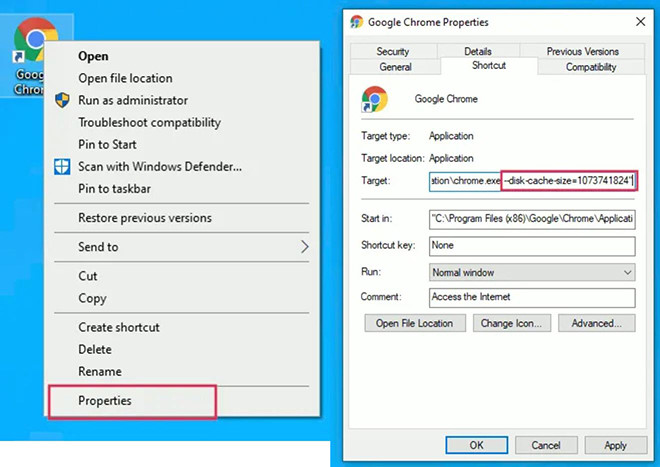 Picture 1 of How to increase browser buffer size for better performance