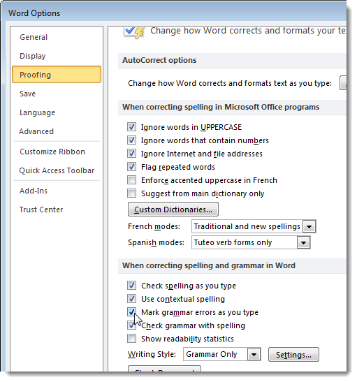 word turn off automatic formatting