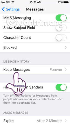 How to increase security for iMessage iPhone / iPad messages Picture 6
