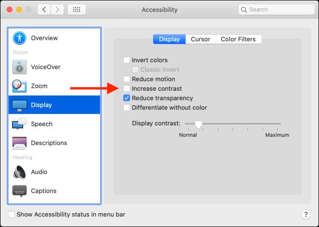 How to increase the contrast on the Mac screen Picture 4