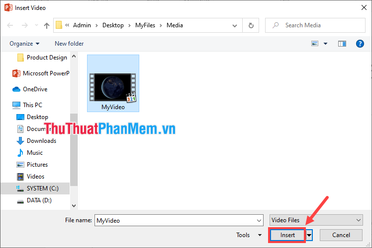 How to insert a video into PowerPoint and still open when transferred to another device Picture 8