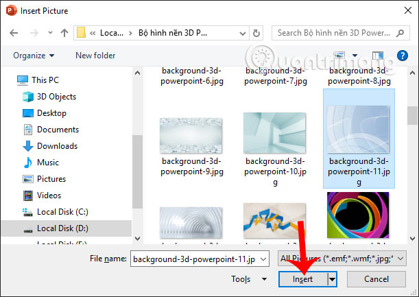 How to insert backgrounds into PowerPoint Picture 6