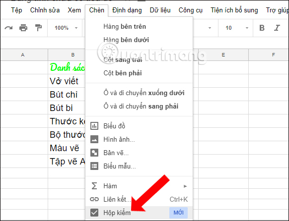 Checkboxes On Google Sheets