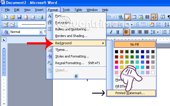 How to insert, delete watermark in Word documents Picture 8