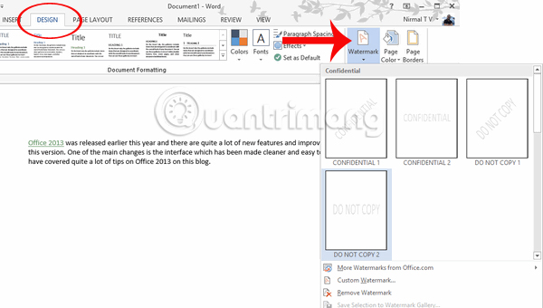 How to insert, delete watermark in Word documents Picture 9