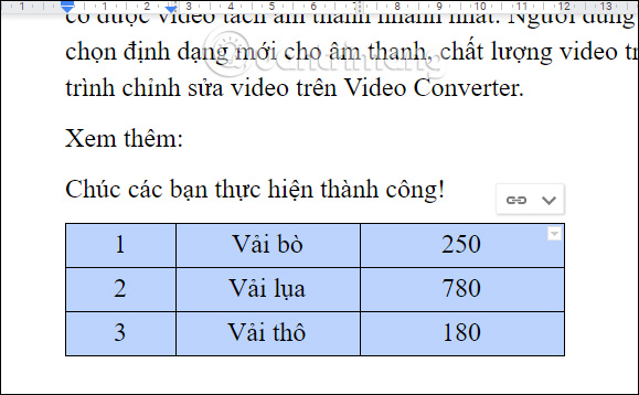 How to insert Google Sheets tables into Google Docs Picture 8