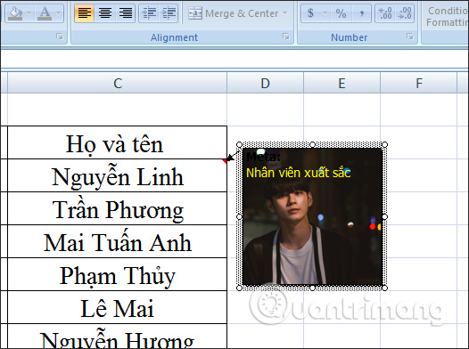 How to insert images into the Excel comment box Picture 12