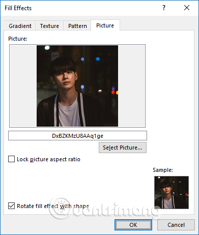 How to insert images into the Excel comment box Picture 7