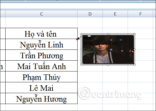 How to insert images into the Excel comment box Picture 9
