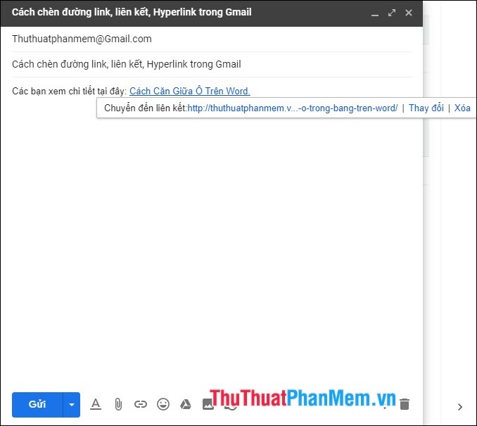 How to insert links, links, Hyperlinks in Gmail Picture 11