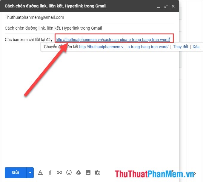 How to insert links, links, Hyperlinks in Gmail Picture 12