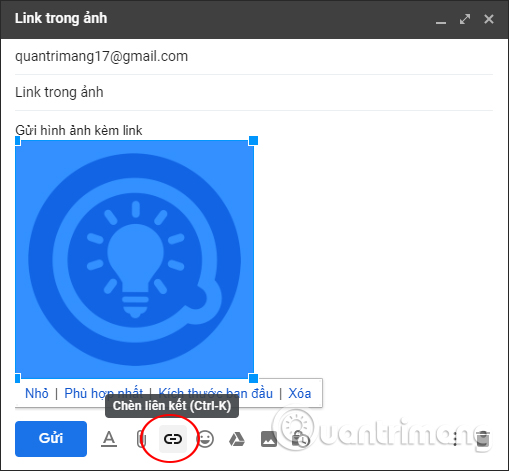 How to insert links to images on Gmail Picture 7