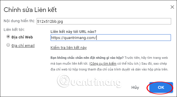 How to insert links to images on Gmail Picture 8