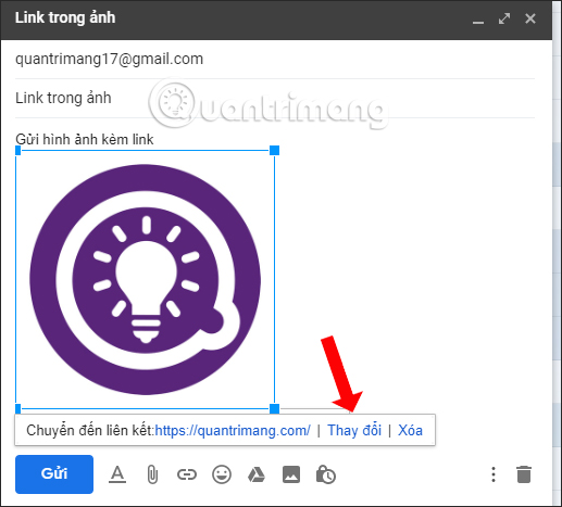 How to insert links to images on Gmail Picture 9