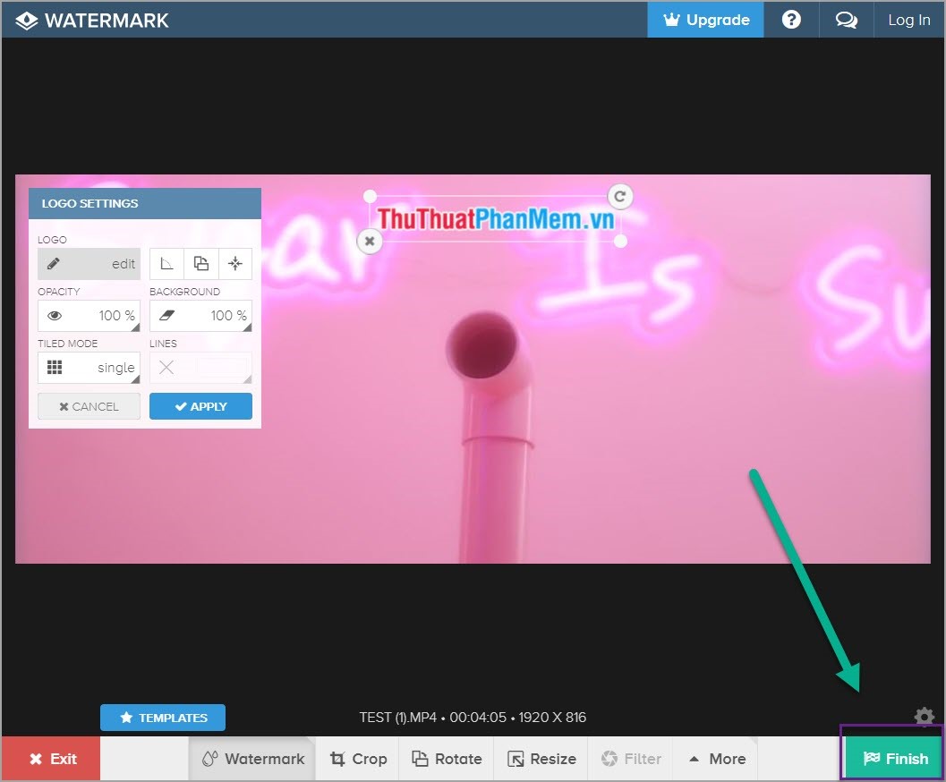 How to insert Logo into Online Video online without software Picture 11