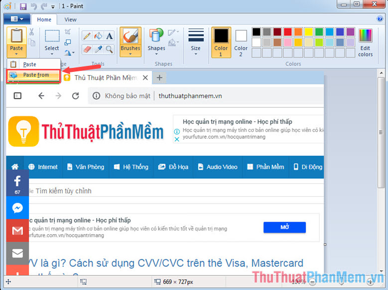 How to insert Logo into photos with Paint is simple Picture 3