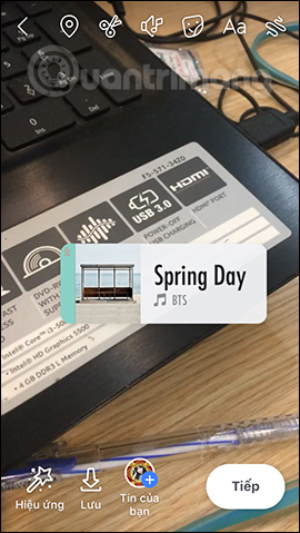 How to insert music into photos and videos on Facebook Picture 12