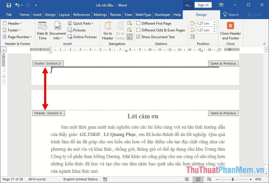 How to insert page numbers and page numbers in Word Picture 16