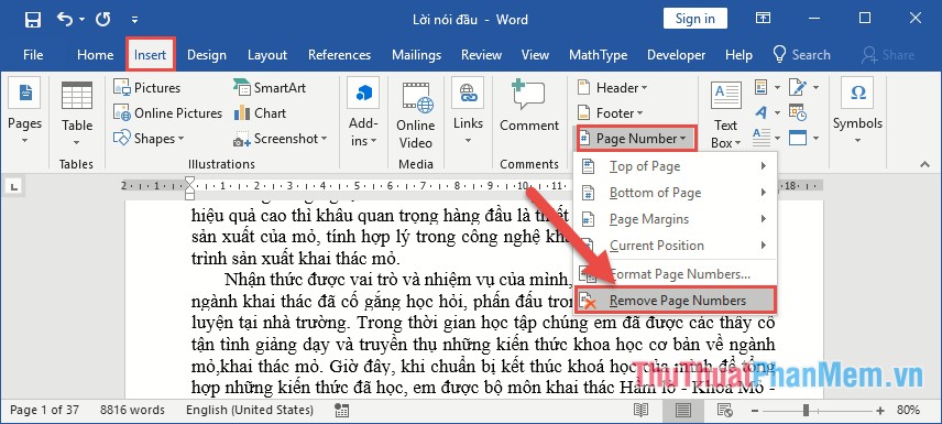 How to insert page numbers and page numbers in Word Picture 22