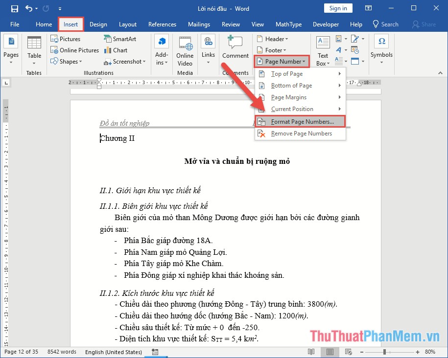 How to insert page numbers and page numbers in Word Picture 8