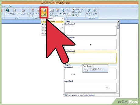 Picture 4 of How to Insert Page Numbers in Word