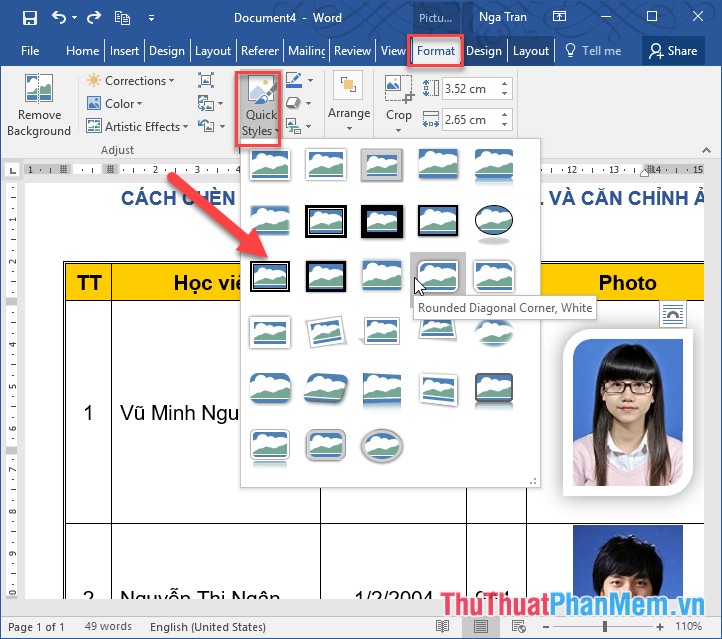 How to insert pictures into Word, Excel and align images Picture 9