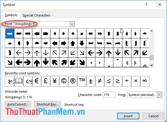 How to insert symbols, special characters in Word Picture 6