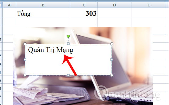 How to insert text into images in Excel Picture 3