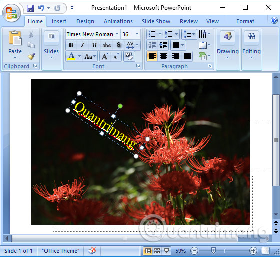 How to insert text into images in PowerPoint Picture 6