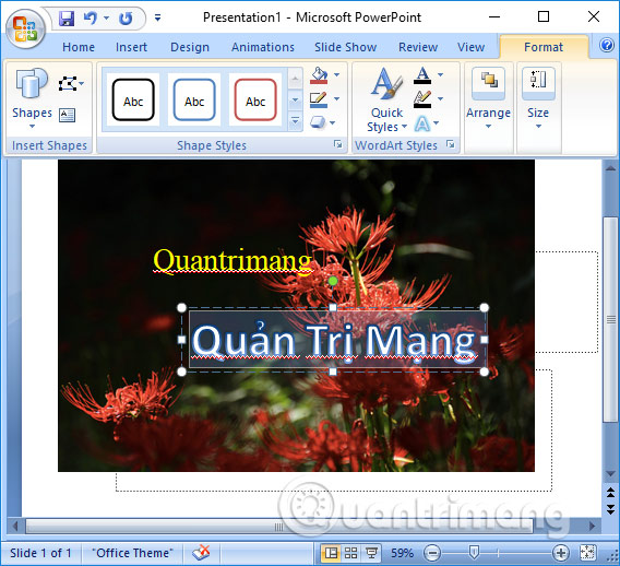 How to insert text into images in PowerPoint