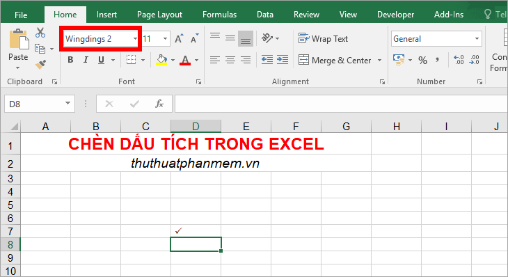How to insert tick marks into Word and Excel quickly Picture 5