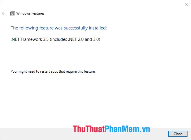 How to install and activate the .NET Framework 3.5 on Windows 10 Picture 6