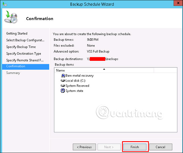 How to install and configure backups in Windows Server 2012 Picture 11